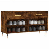 Vidaxx sko bænk 102x35x55 cm forarbejdet træ, røget eg