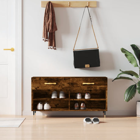 Vidaxx sko bænk 102x35x55 cm forarbejdet træ, røget eg