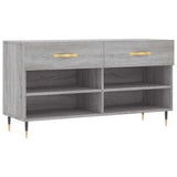 Vidaxl Shoe Sofa 102x35x55 cm Forarbejdet trægrå sonoma eg Farve