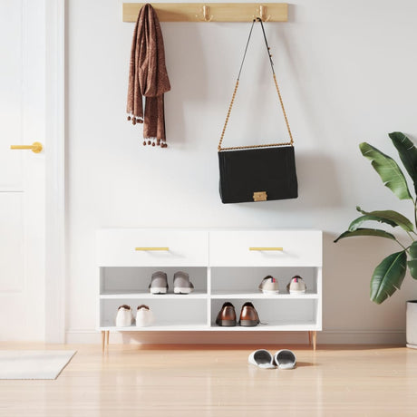 Vidaxx Shoe Bench 102x35x55 cm konstrueret træhvide