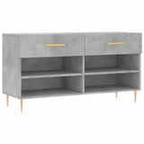 Vidaxx sko bænk 102x35x55 cm konstrueret træ betongrå