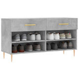 Vidaxx sko bænk 102x35x55 cm konstrueret træ betongrå