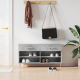 Vidaxx sko bænk 102x35x55 cm konstrueret træ betongrå