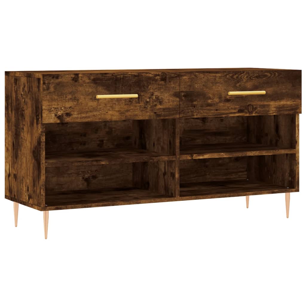 Vidaxx sko bænk 102x35x55 cm forarbejdet træ, røget eg