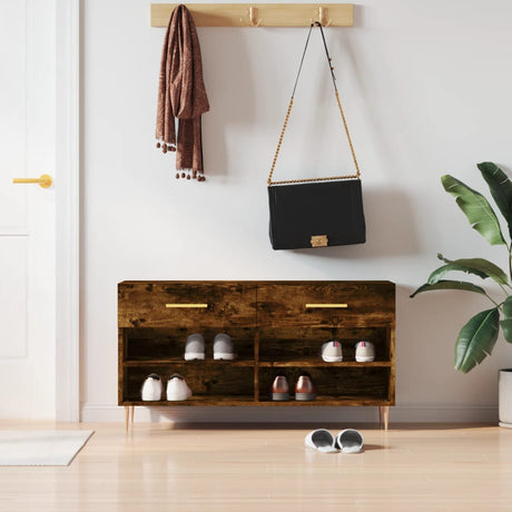 Vidaxx sko bænk 102x35x55 cm forarbejdet træ, røget eg