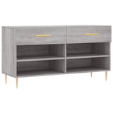 Vidaxx sko bænk 102x35x55 cm konstrueret træ grå sonoma eg farve