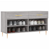Vidaxx sko bænk 102x35x55 cm konstrueret træ grå sonoma eg farve