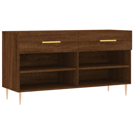 Vidaxl Shoe Bench 102x35x55 cm Engineered Wood Sonoma Oak-farvet