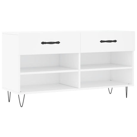 Vidaxl sko sofa 102x35x55 cm forarbejdet træhvide