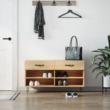 Vidaxl Shoe Bench 102x35x55 cm Engineered Wood Sonoma Oak-farvet
