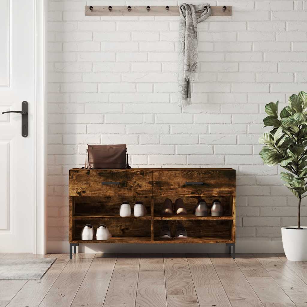 Vidaxx sko bænk 102x35x55 cm forarbejdet træ, røget eg