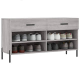 Vidaxl Shoe Sofa 102x35x55 cm Forarbejdet trægrå sonoma eg Farve