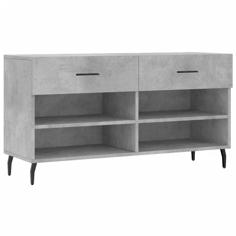 Vidaxx sko bænk 102x35x55 cm konstrueret træ betongrå