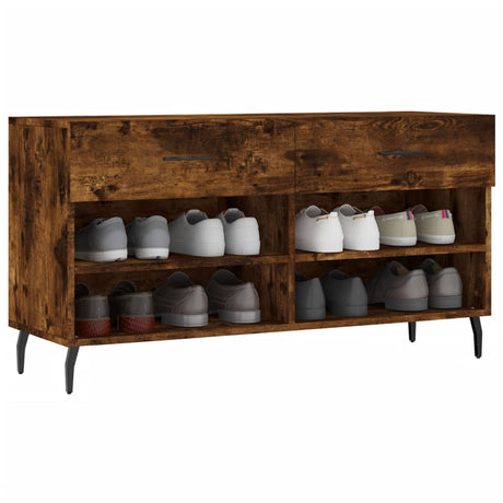 Vidaxx sko bænk 102x35x55 cm forarbejdet træ, røget eg