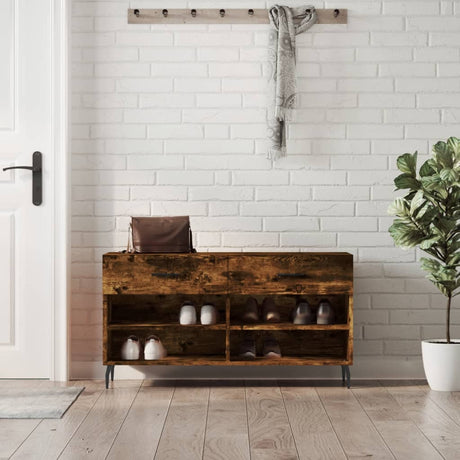 Vidaxx sko bænk 102x35x55 cm forarbejdet træ, røget eg