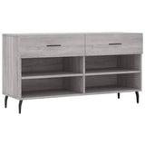Vidaxx sko bænk 102x35x55 cm konstrueret træ grå sonoma eg farve