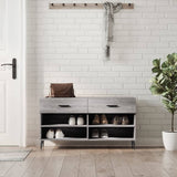 Vidaxx sko bænk 102x35x55 cm konstrueret træ grå sonoma eg farve