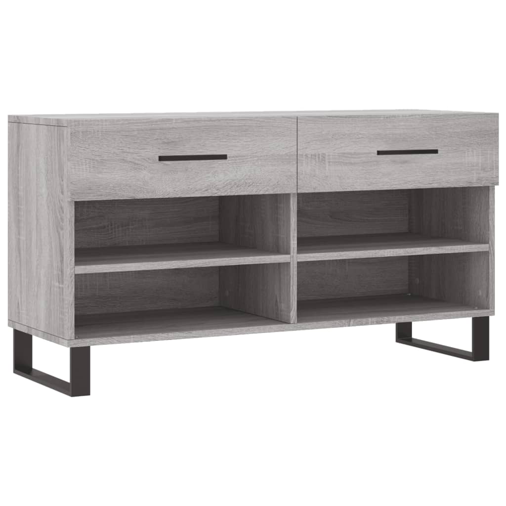 Vidaxl Shoe Sofa 102x35x55 cm Forarbejdet trægrå sonoma eg Farve