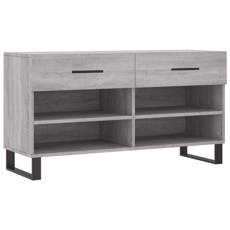 Vidaxl Shoe Sofa 102x35x55 cm Forarbejdet trægrå sonoma eg Farve