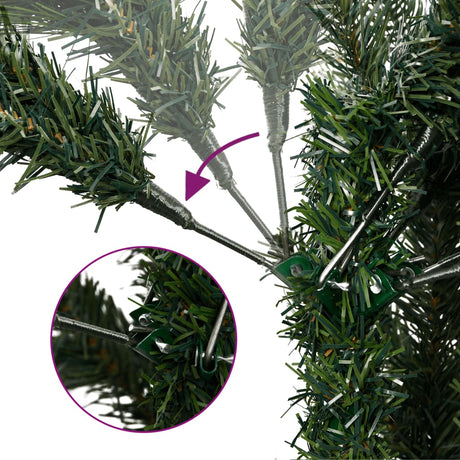 Vidaxl Kunstkerstboom med hængsler og standard 180 cm grøn