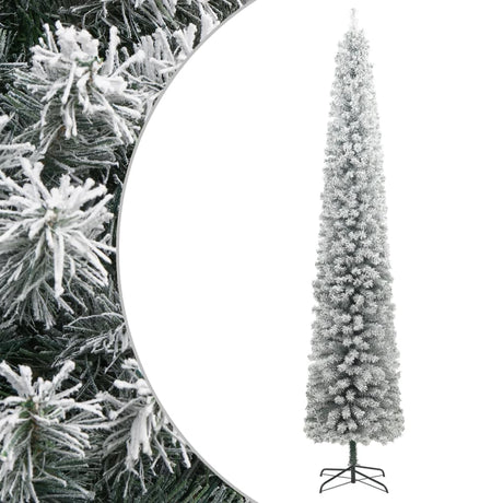 Vidaxl Kunstkerstboom smal med standard og sne 270 PVC