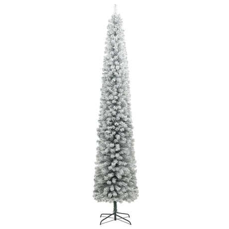 Vidaxl Kunstkerstboom smal med standard og sne 270 PVC