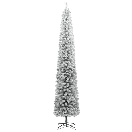Vidaxl Kunstkerstboom smal med standard og sne 300 cm PVC