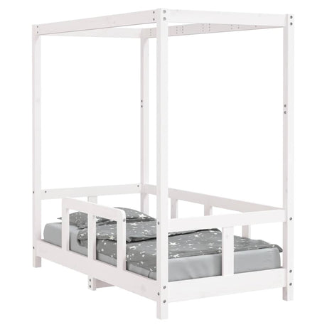 Vidaxl kinderbedframe 70x140 cm massief grenenhout wit