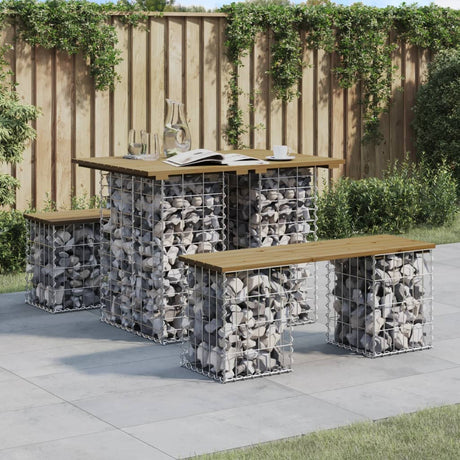 Vidaxl tuintafel schanskorfontwerp 100x70x72 cm geïmpregneerd hout