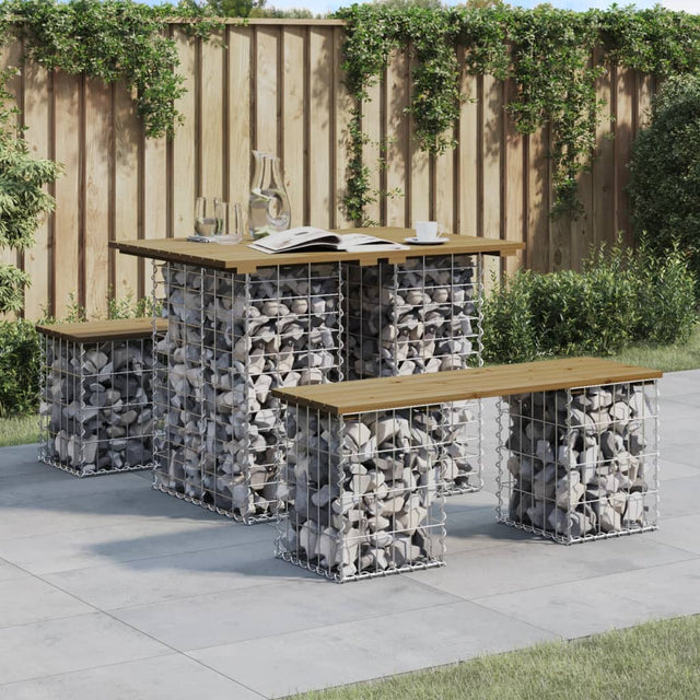 Vidaxl tuintafel schanskorfontwerp 100x70x72 cm geïmpregneerd hout