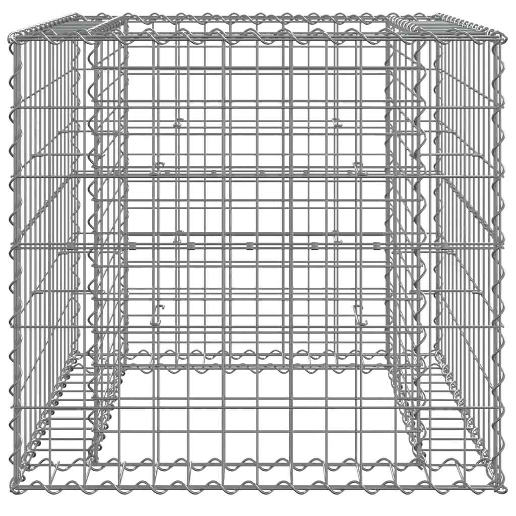 Vidaxx gabion 70x70x65 cm galvaniseret jern sølvfarvet