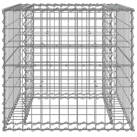 Vidaxx gabion 70x70x65 cm galvaniseret jern sølvfarvet