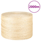 Vidaxl reb 3 mm 2000 m 100% sisal