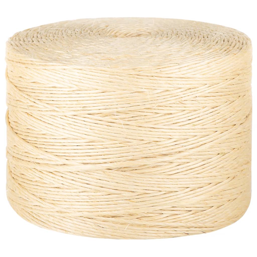 Vidaxl reb 3 mm 2000 m 100% sisal