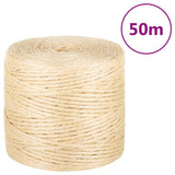 Vidaxl reb 4 mm 50 m 100% sisal