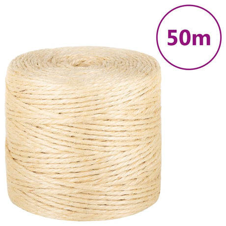 Vidaxl reb 4 mm 50 m 100% sisal