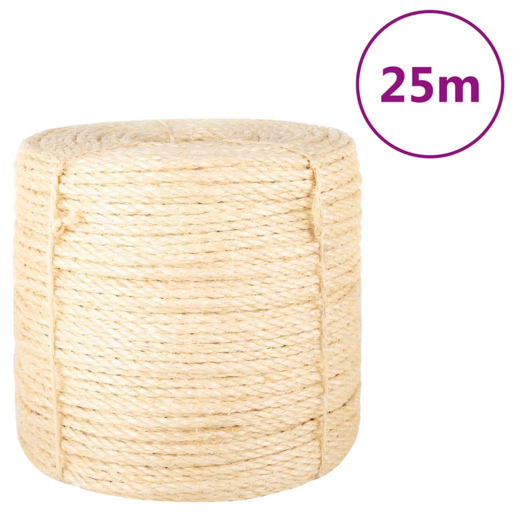 Vidaxxl reb 6 mm 25 m 100% sisal