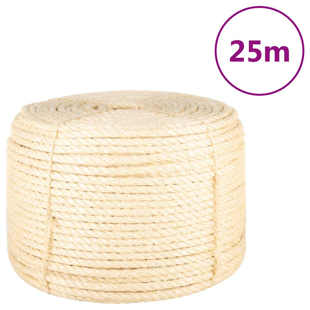 Vidaxxl reb 12 mm 25 m 100% sisal