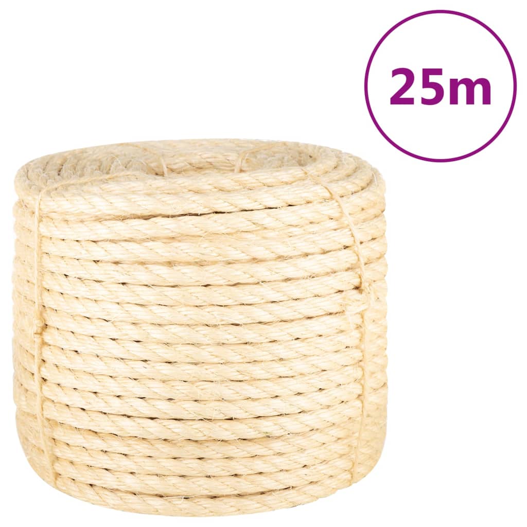 Vidaxxl reb 14 mm 25 m 100% sisal