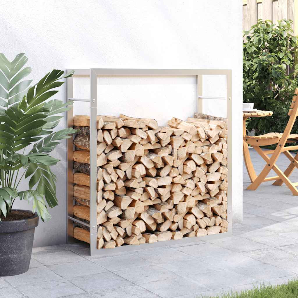 Vidaxx brænde rack 80x28x86 cm rustfrit stål