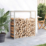 Vidaxx brænde rack 80x28x86 cm rustfrit stål