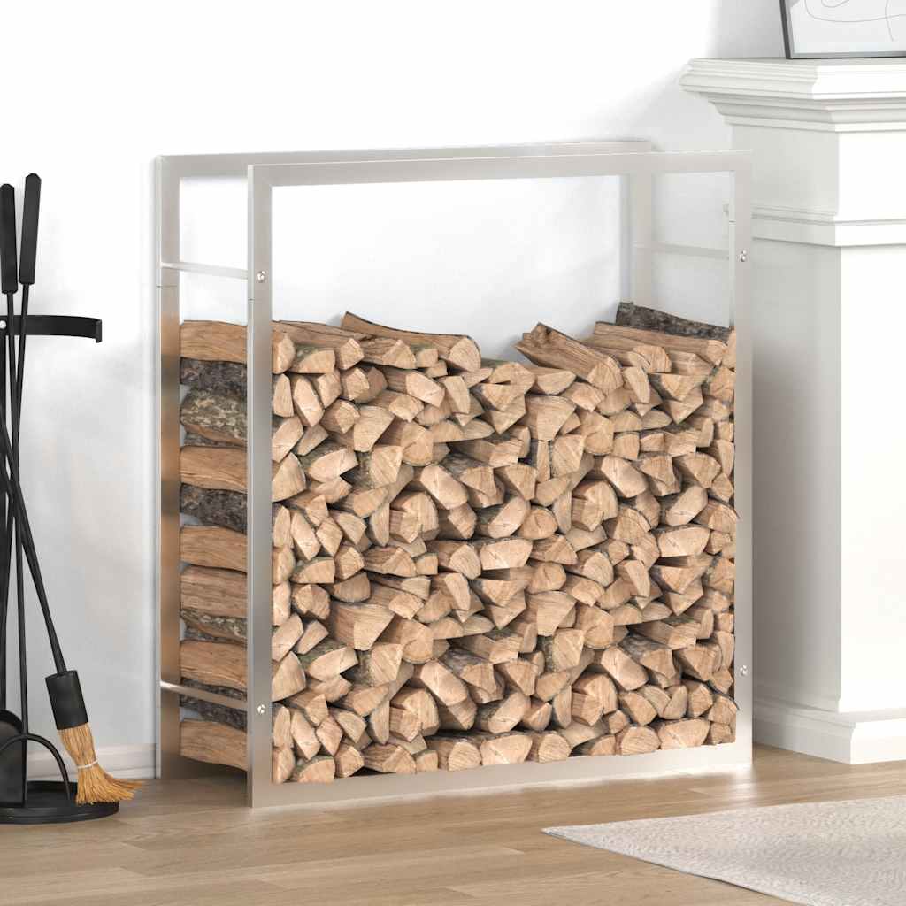 Vidaxx brænde rack 80x28x86 cm rustfrit stål