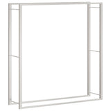 Vidaxl pejs 110x28x116 cm rustfrit stål