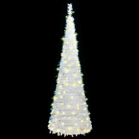Vidaxl Artificial Christmas Tree Pop-Up 50 LEDS 120 cm hvid