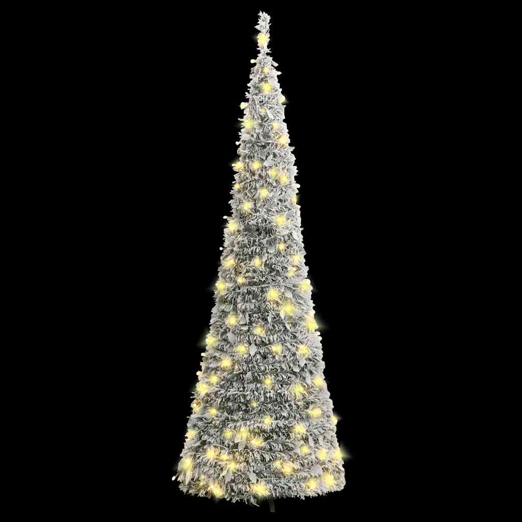 VidaXL kunstig juletræ pop-up med sne 200 LED'er 210 cm