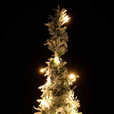 VidaXL kunstig juletræ pop-up med sne 200 LED'er 210 cm