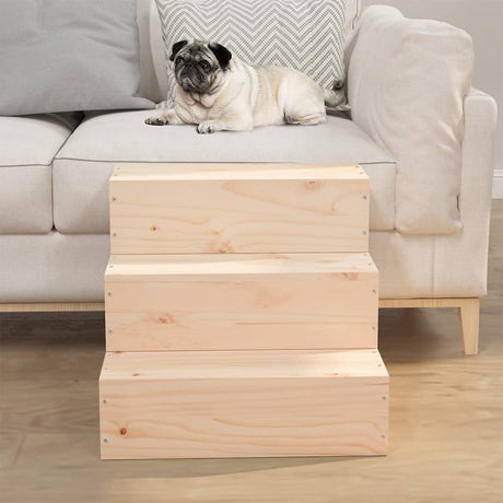 Vidaxl Pet Trappy 40x37.5x35 cm Solid fyrretræ