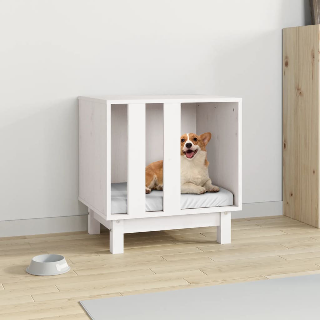 Vidaxl Dog Loft 50x40x52 cm Solid Pine White