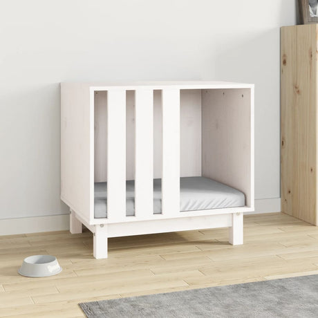 Vidaxxl hundehus 60x45x57 cm massiv fyrretræ hvid