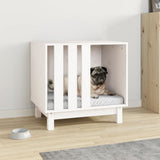 Vidaxxl hundehus 60x45x57 cm massiv fyrretræ hvid